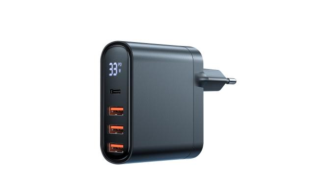 Mcdodo CH-2250 33W 4-Port Digital Display Fast Charge Adapter (Black)